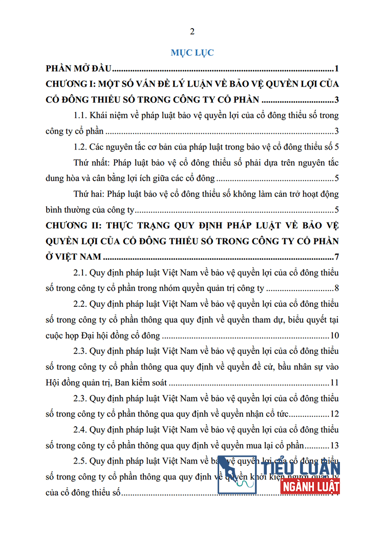 phap luat ve bao ve quyen loi cua co dong thieu so trong cong ty co phan o viet nam 2