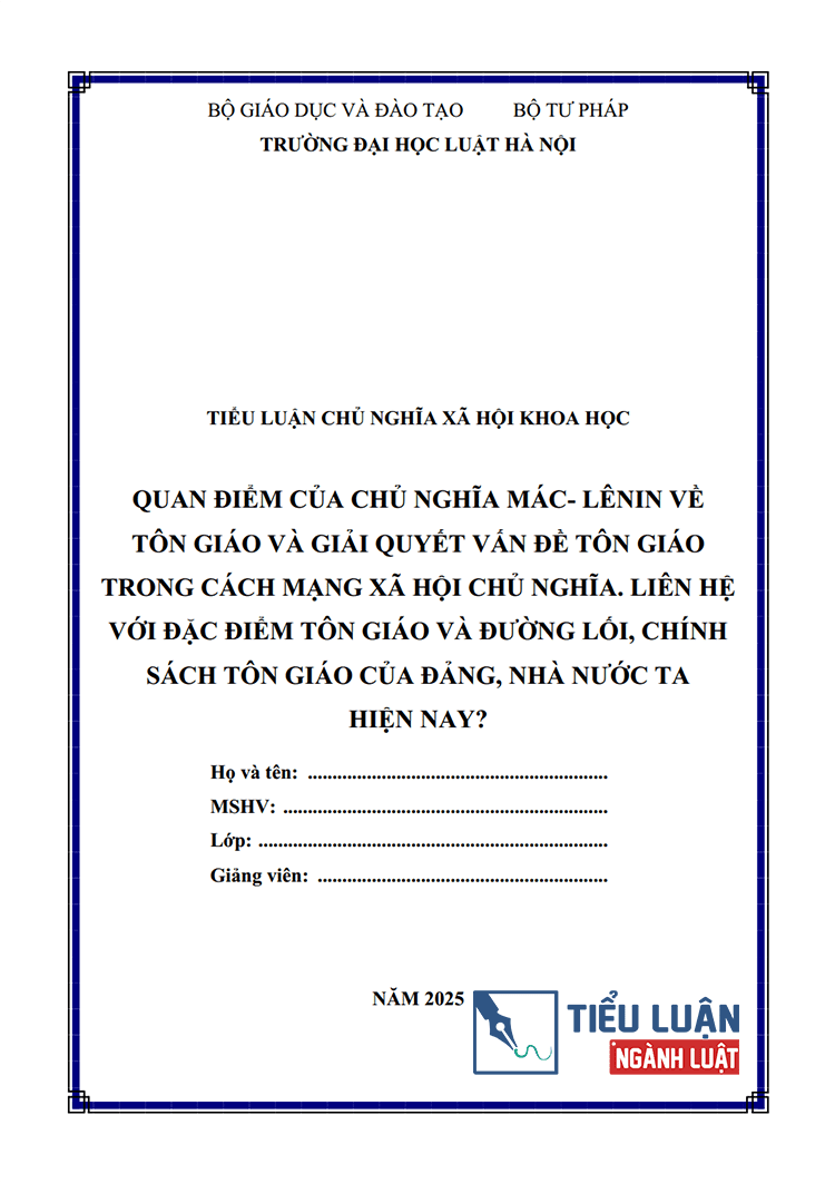 quan diem chu nghia mac le nin ve ton giao va giai quyet van de ton giao trong cach mang xa hoi chu nghia 1