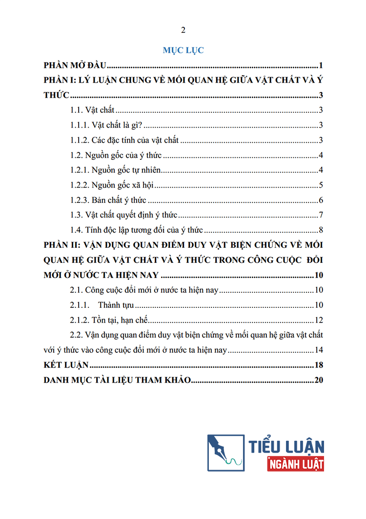 quan diem duy vat bien chung ve moi quan he giua vat chat voi y thuc va van dung bai 8 2