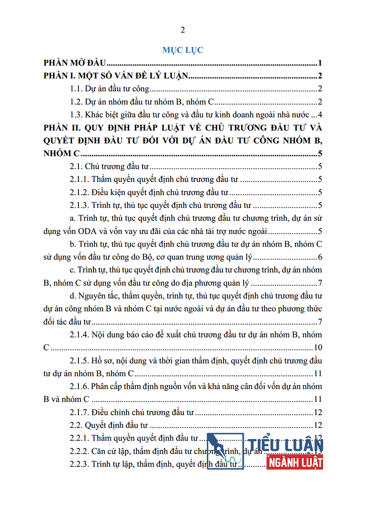 quy dinh ve phap luat dau tu du an nhom b va du an nhom c 2