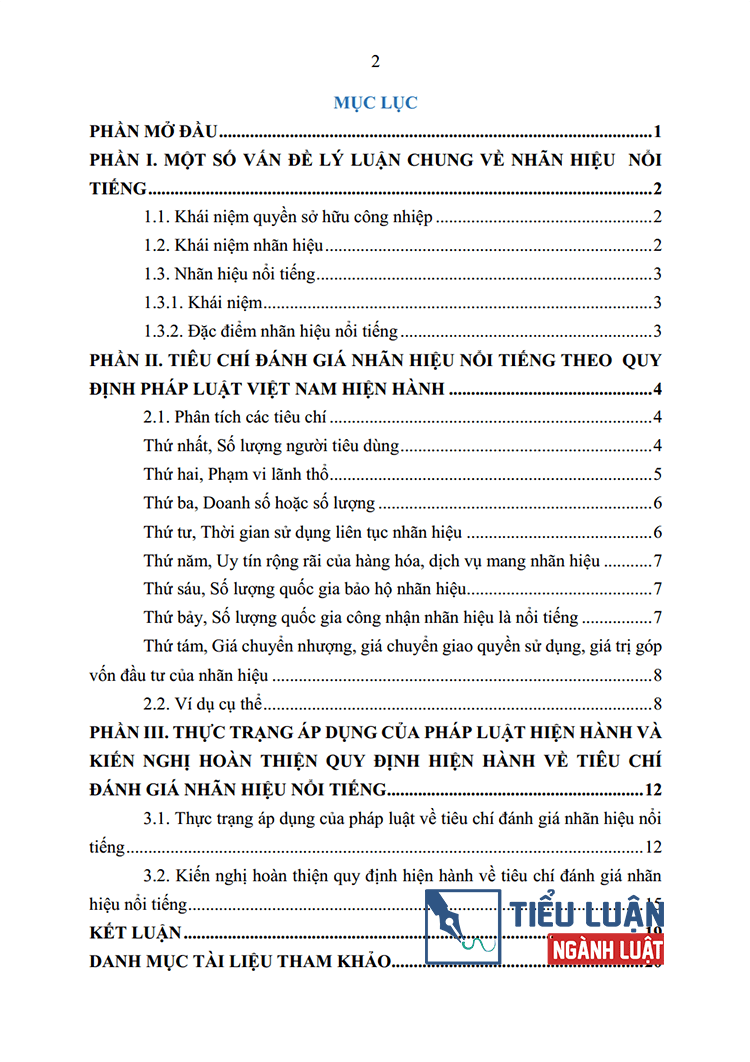 quy dinh ve tieu chi danh gia nhan hieu noi tieng theo phap luat so huu tri tue viet nam 2