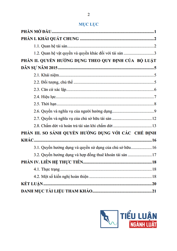 quyen huong dung theo quy dinh cua bo luat dan su nam 2015 2
