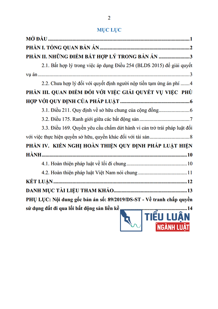 suu tam va phan tich ban an giai quyet tranh chap ve loi di chung cua cac bat dong san 2