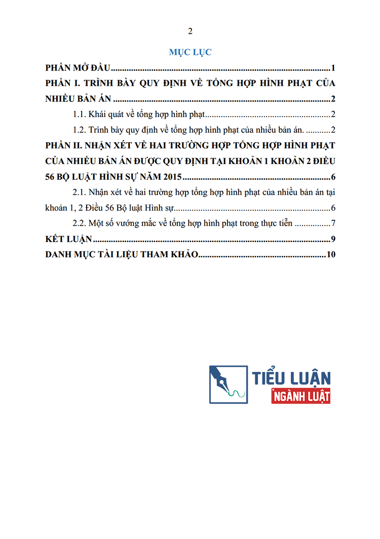tong hop hinh phat cua nhieu ban an va dua ra nhan xet ve hai truong hop tong hop hinh phat cua nhieu ban an 2