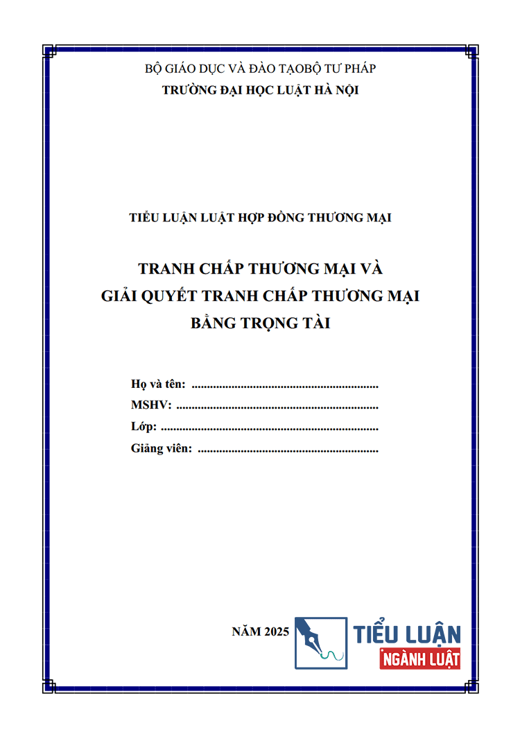 tranh chap thuong mai va giai quyet tranh chap thuong mai bang trong tai 1