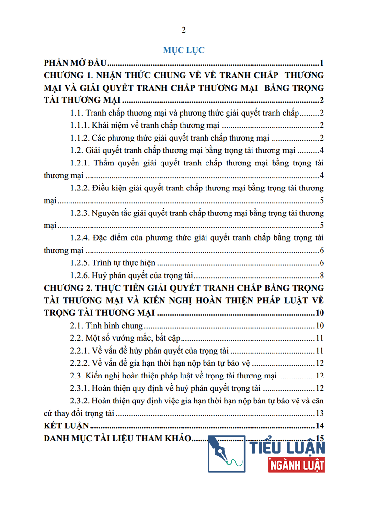 tranh chap thuong mai va giai quyet tranh chap thuong mai bang trong tai 2