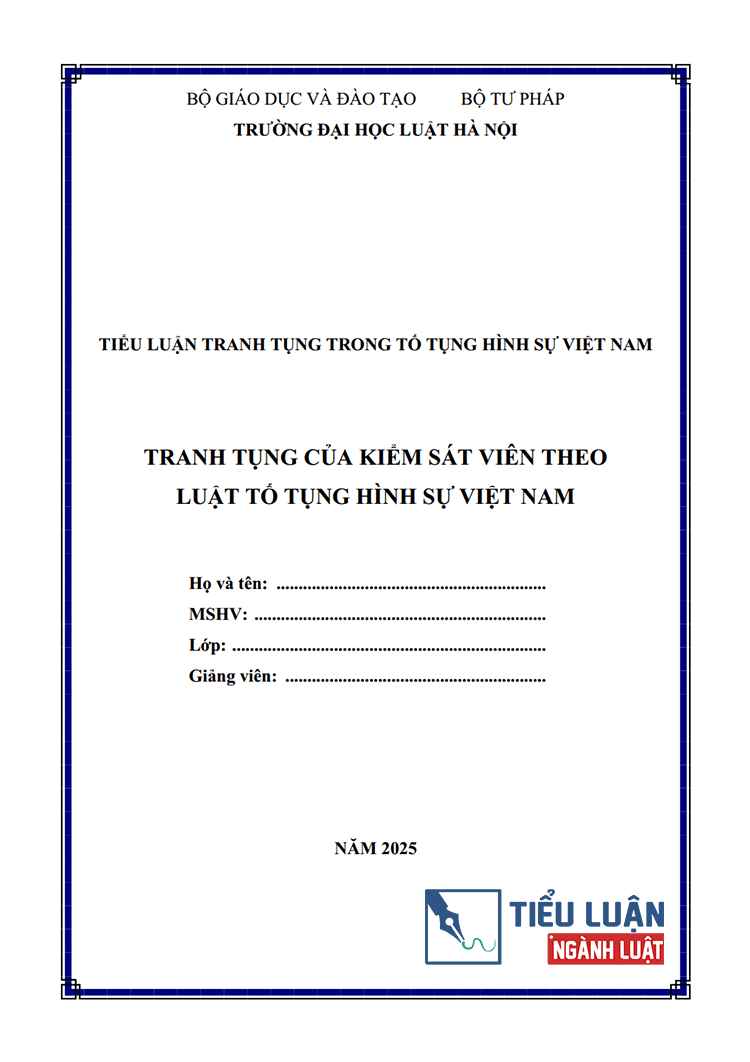 tranh tung cua kiem sat vien theo luat to tung hinh su viet nam 1