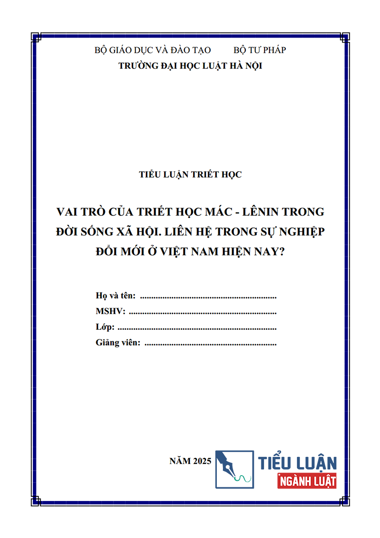 vai tro cua triet hoc mac lenin trong doi song xa hoi lien he trong su nghiep doi moi hien nay 1