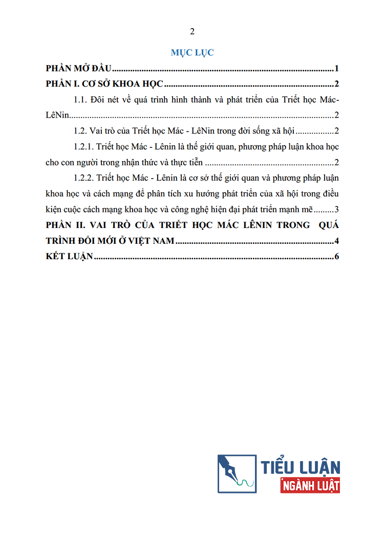 vai tro cua triet hoc mac lenin trong doi song xa hoi lien he trong su nghiep doi moi hien nay 2