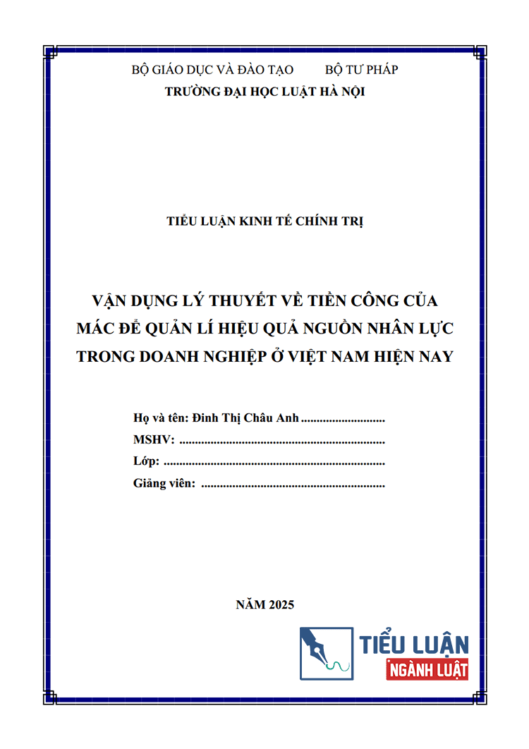 van dung ly thuyet ve tien cong cua mac de quan ly hieu qua nguon nhan luc trong doanh nghiep 1