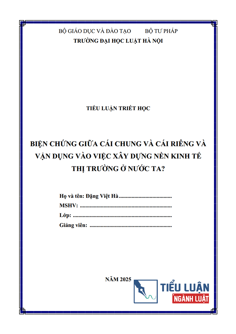 bien chung giua cai rieng va cai chung va van dung trong qua trinh xay dung kinh te thi truong bai 9 1