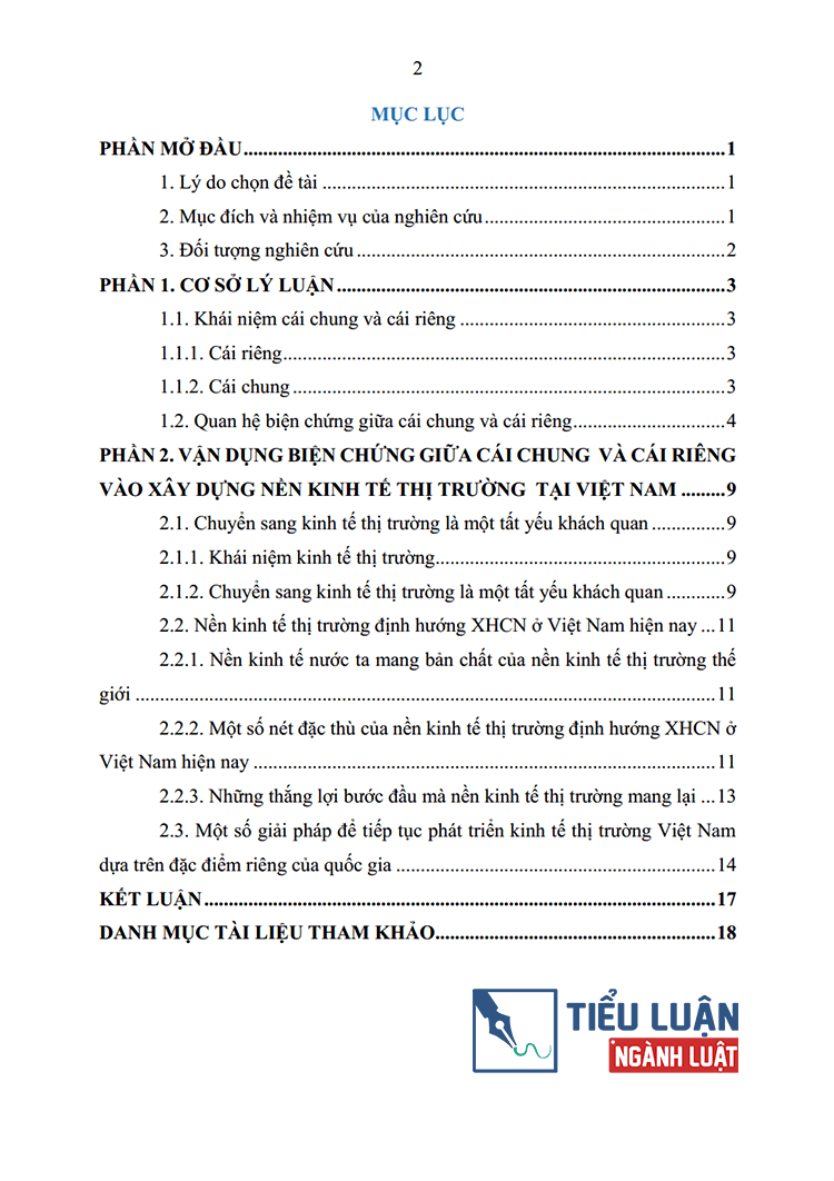 bien chung giua cai rieng va cai chung va van dung trong qua trinh xay dung kinh te thi truong bai 9 2