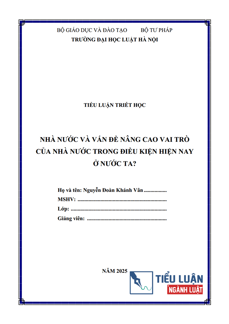 nha nuoc va van de nang cao vai tro cua nha nuoc trong dieu kien hien nay o nuoc ta bai 2 1