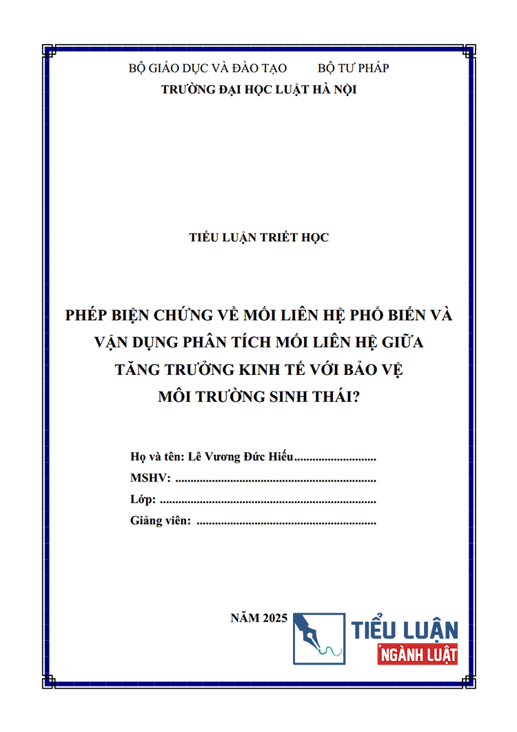 phep bien chung ve moi lien he pho bien va van dung lien he giua tang truong kinh te voi bao ve moi truong bai 14 1