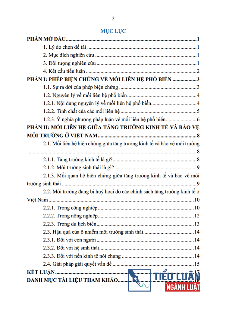 phep bien chung ve moi lien he pho bien va van dung lien he giua tang truong kinh te voi bao ve moi truong bai 15 2