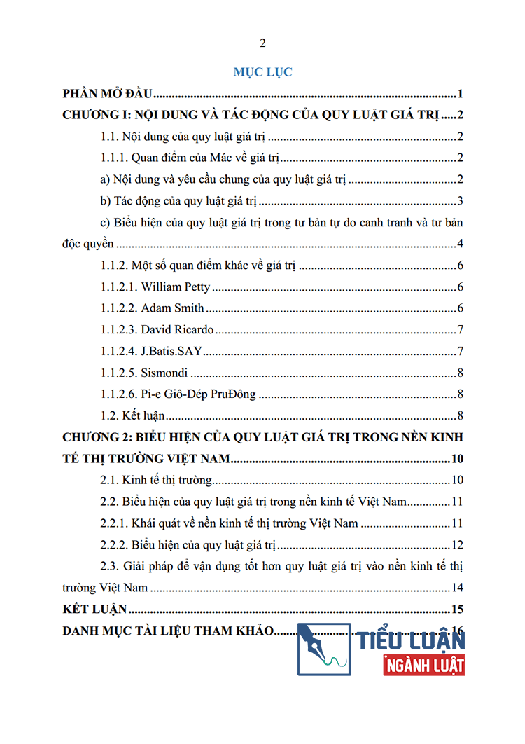 quy luat gia tri va bieu hien cua no trong nen kinh te thi truong viet nam bai 2 2