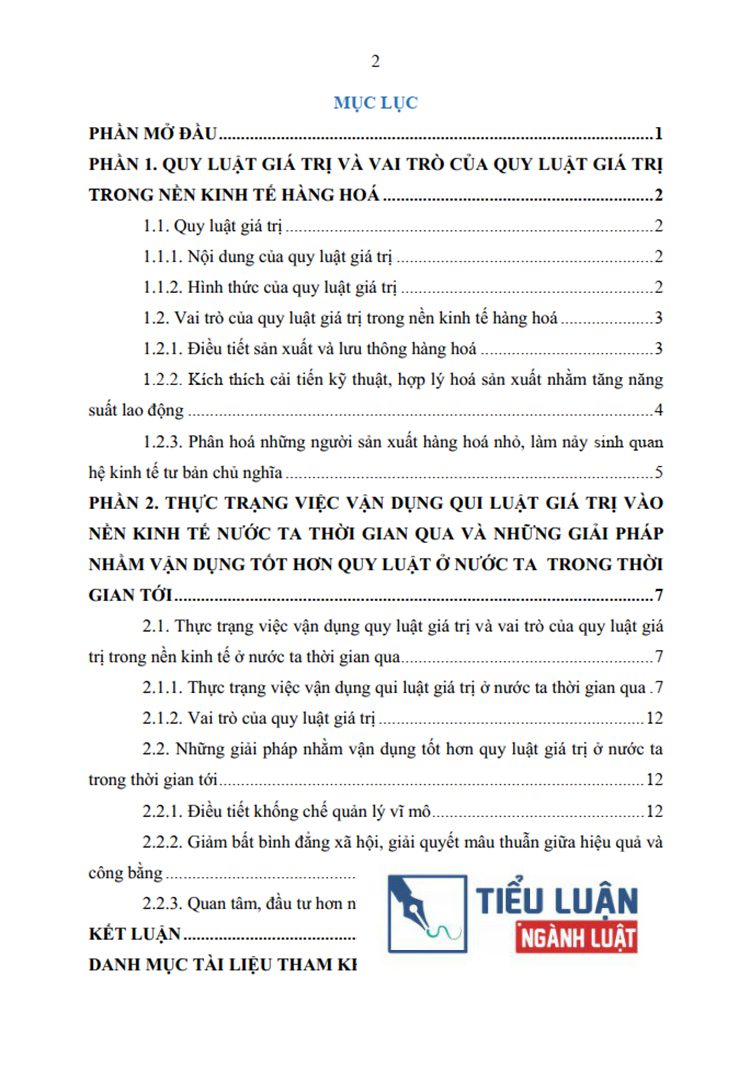 quy luat gia tri va vai tro cua quy luat gia tri trong nen kinh te thi truong bai 3 2