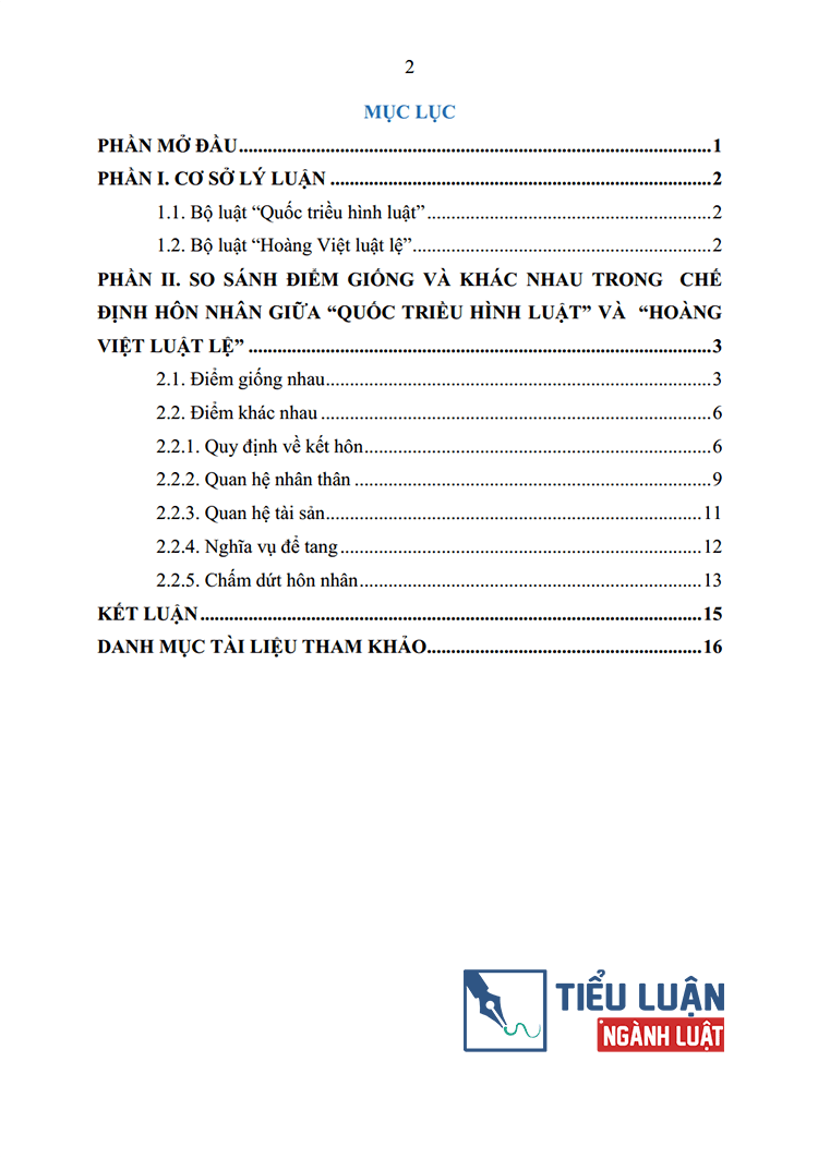 so sanh che dinh hon nhan trong bo quoc trieu hinh luat thoi hau le va hoang viet luat le thoi nguyen 2