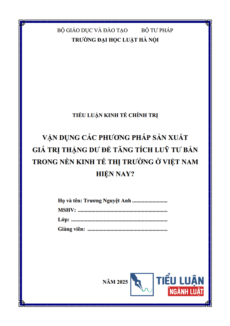 van dung cac phuong phap san xuat gia tri thang du de tang tich luy tu ban trong nen kinh te thi truong o viet nam hien nay 1