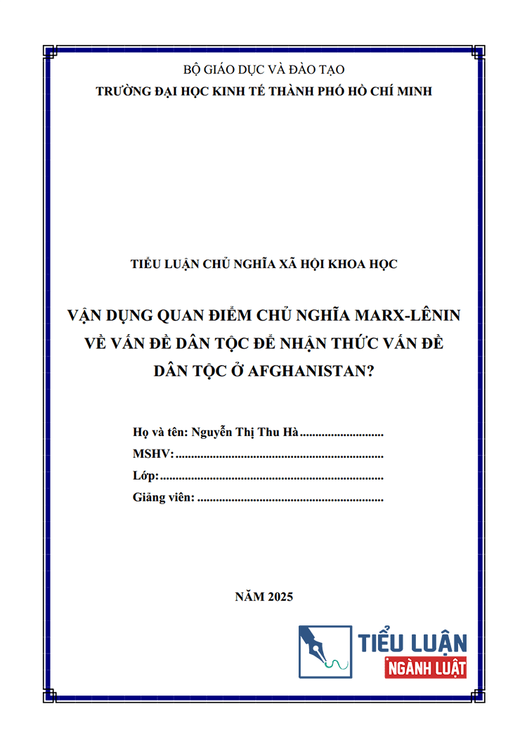 van dung quan diem chu nghia marx lenin ve van de dan toc de nhan thuc van de dan toc o afghanistan 1