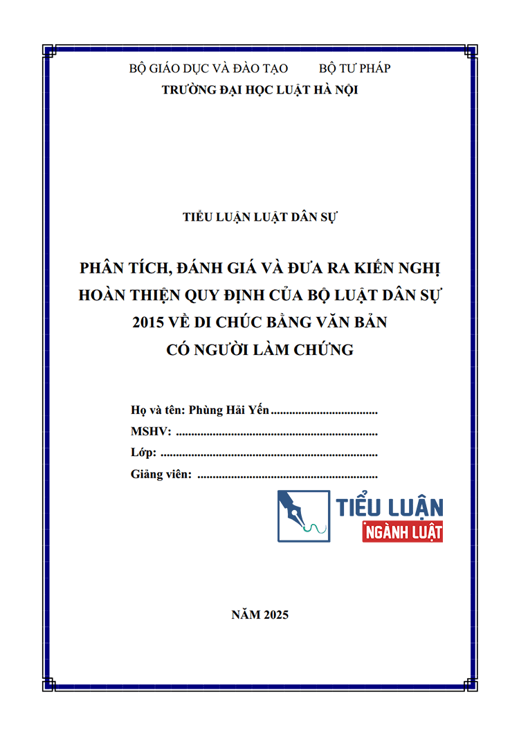 phan tich danh gia va dua ra kien nghi hoan thien quy dinh cua bo luat dan su 2015 ve di chuc bang van ban co nguoi lam chung 1