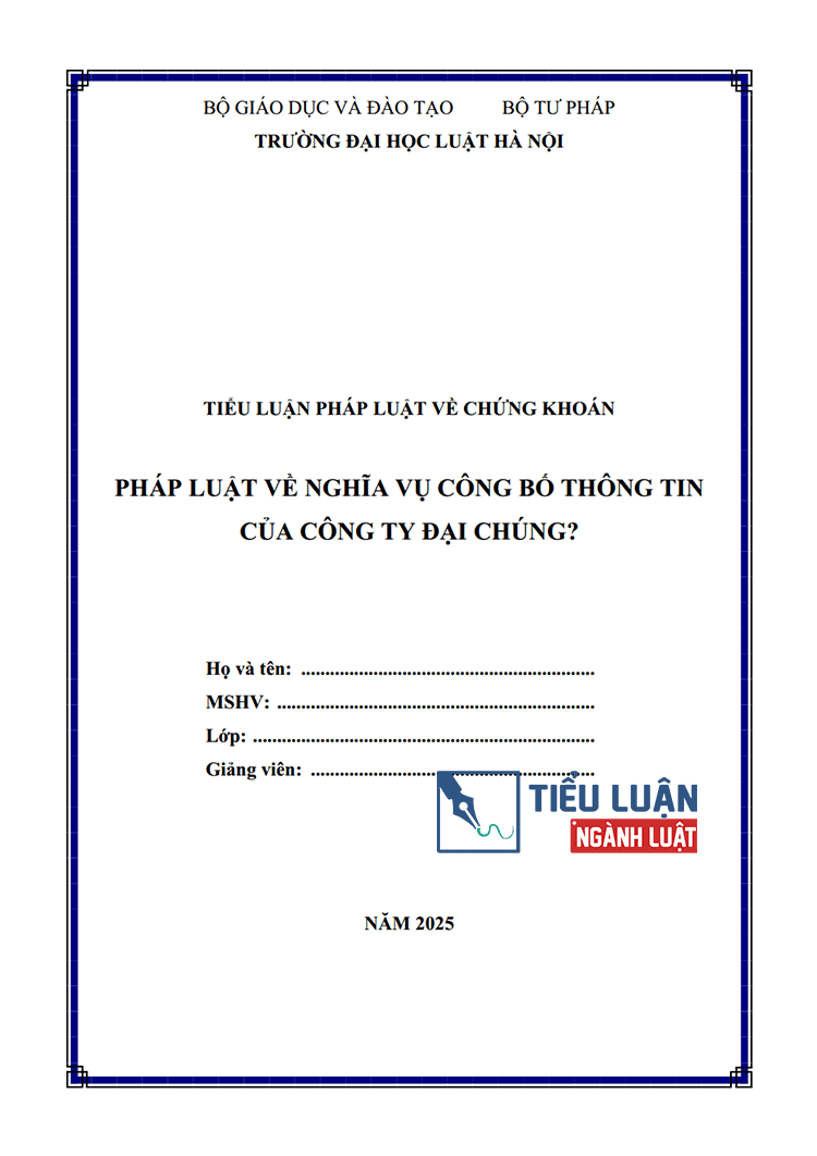 phap luat ve nghia vu cong bo thong tin cua cong ty dai chung 1