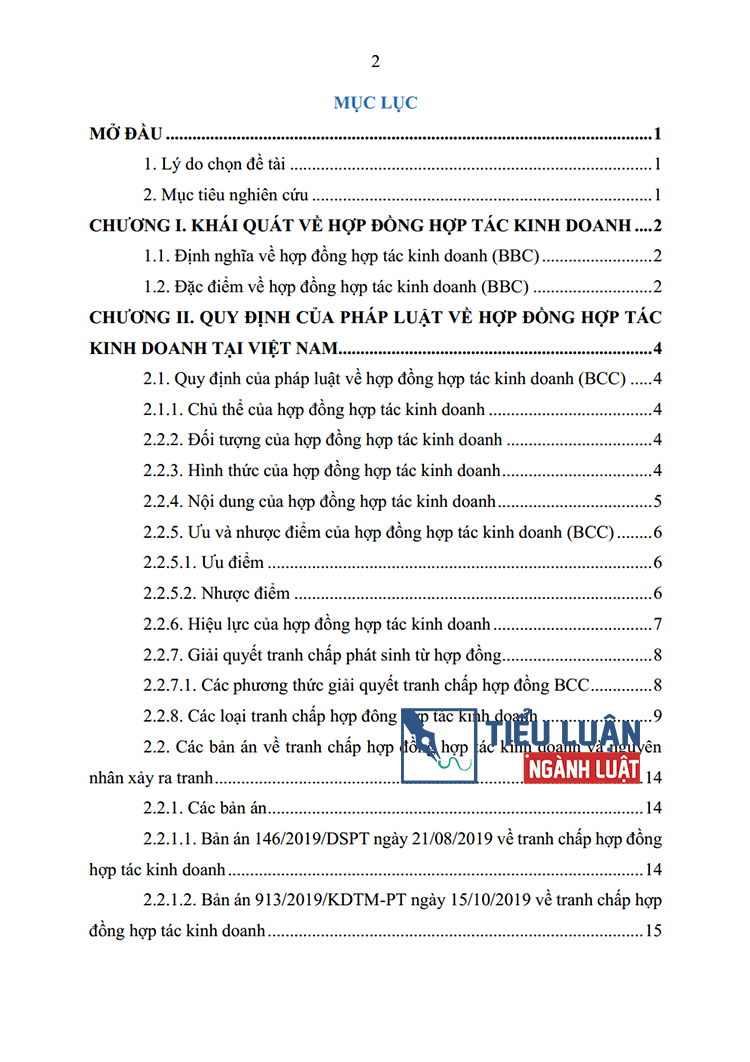 quy dinh phap luat ve hop dong hop tac kinh doanh 2