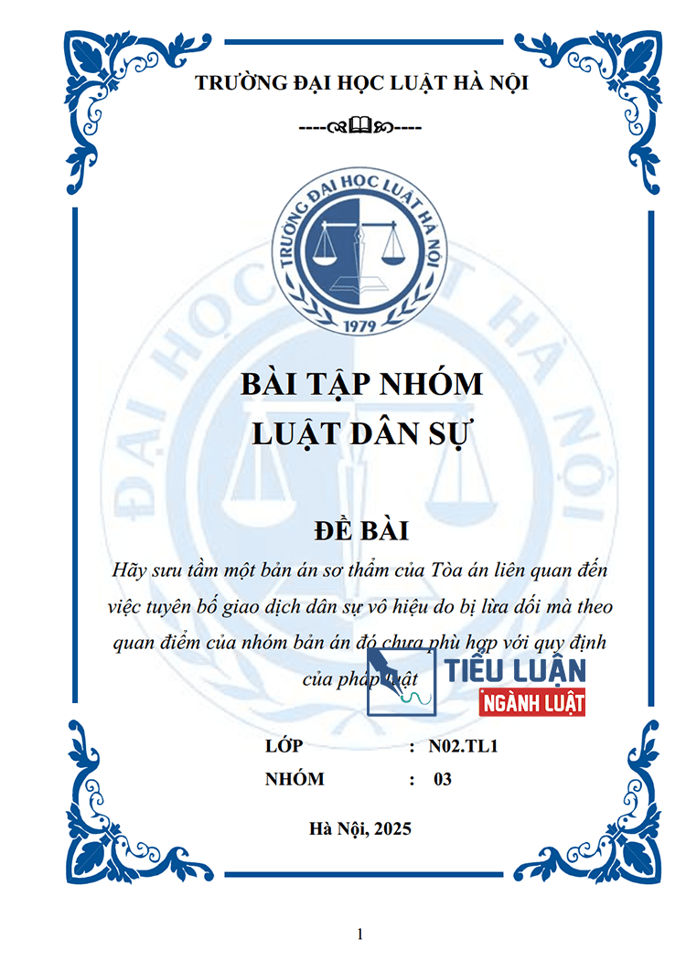 suu tam va binh luan 01 ban an so tham ve viec tuyen bo giao dich dan su vo hieu do bi lua doi 1