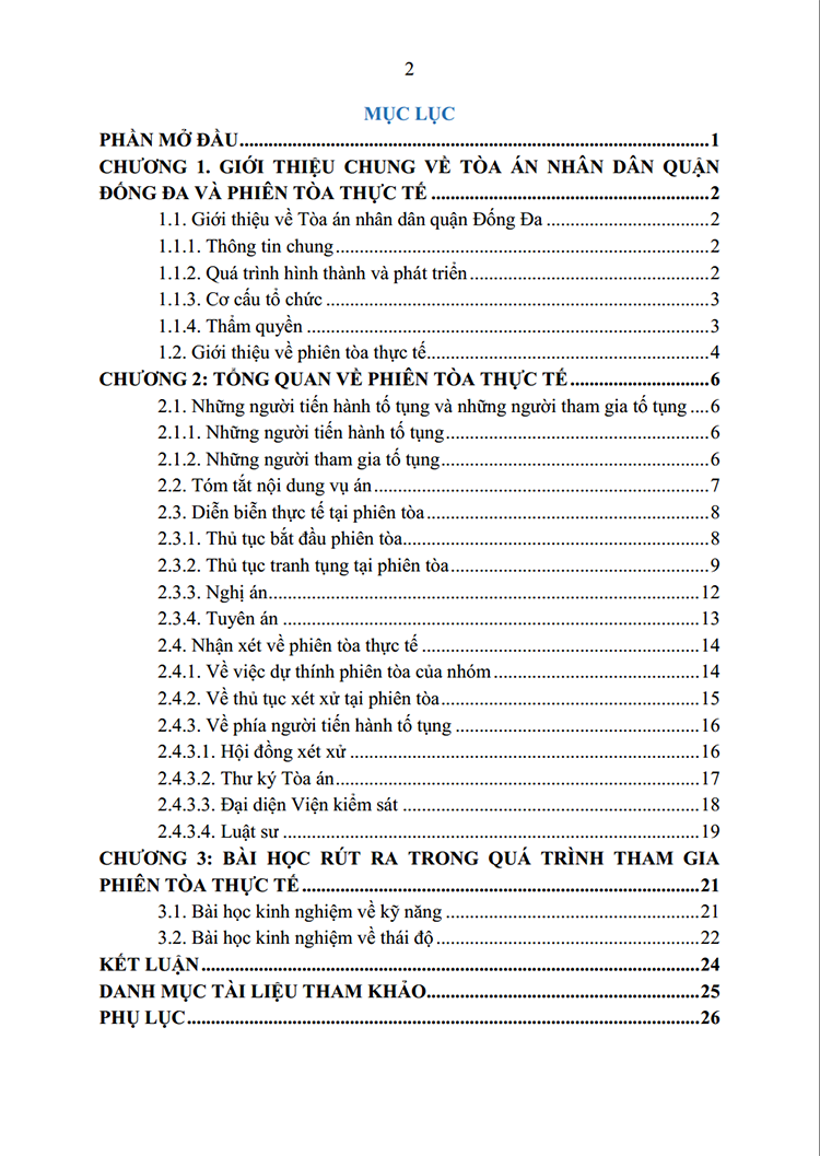 bao cao thu hoach phien toa thuc te tai tand quan dong da 2