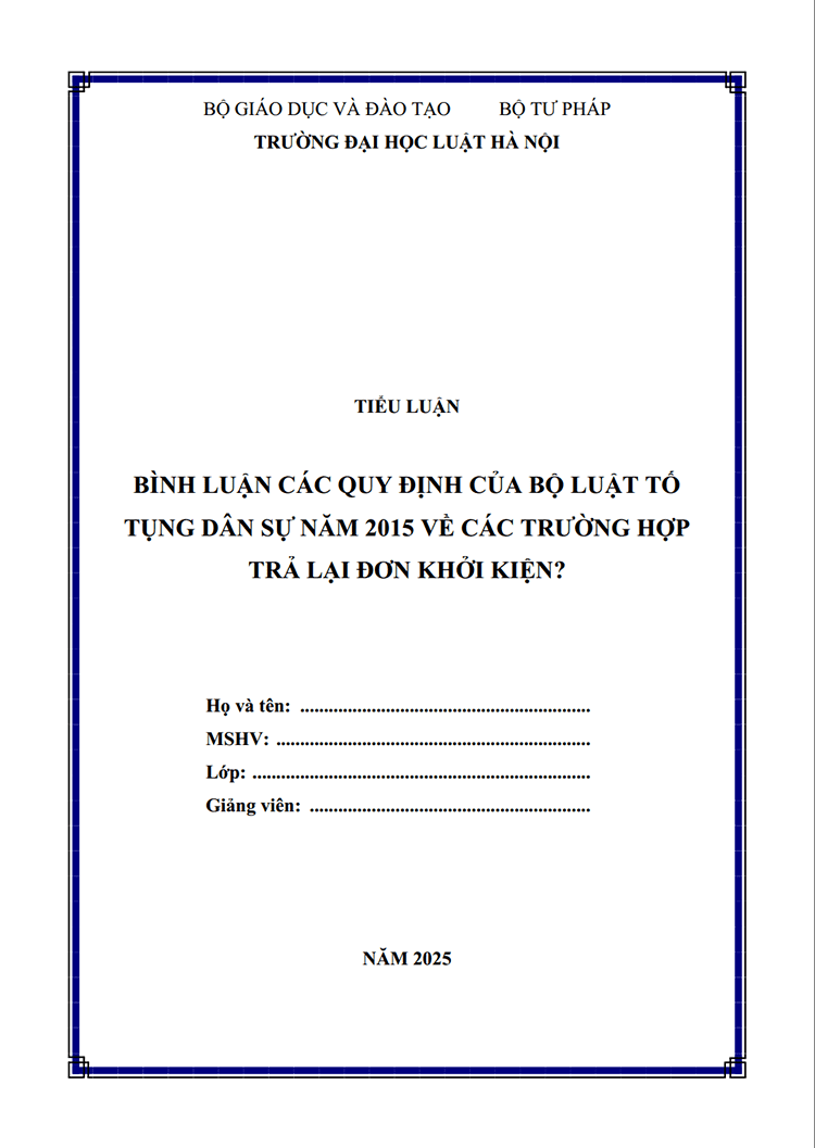 binh luan quy dinh cua blttds 2015 ve cac truong hop tra lai don khoi kien 1