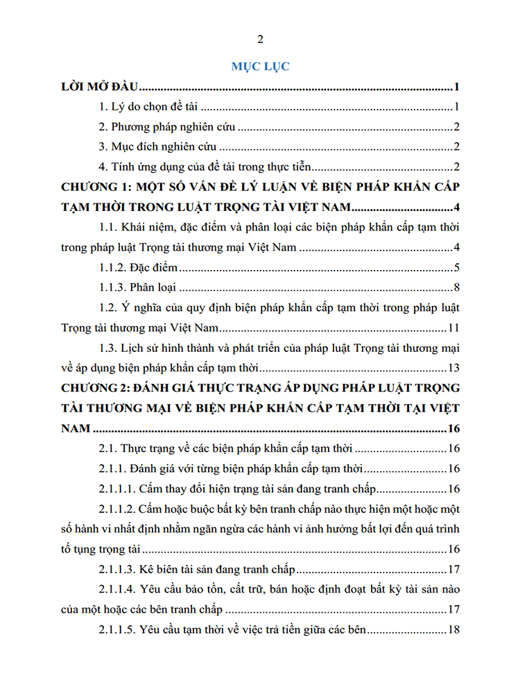 cac bien phap khan cap tam thoi trong luat trong tai thuong mai tai viet nam 2 2