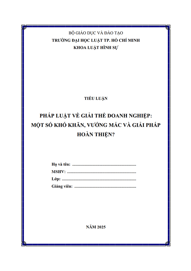 phap luat ve giai the doanh nghiep mot so kho khan vuong mac va giai phap hoan thien 1