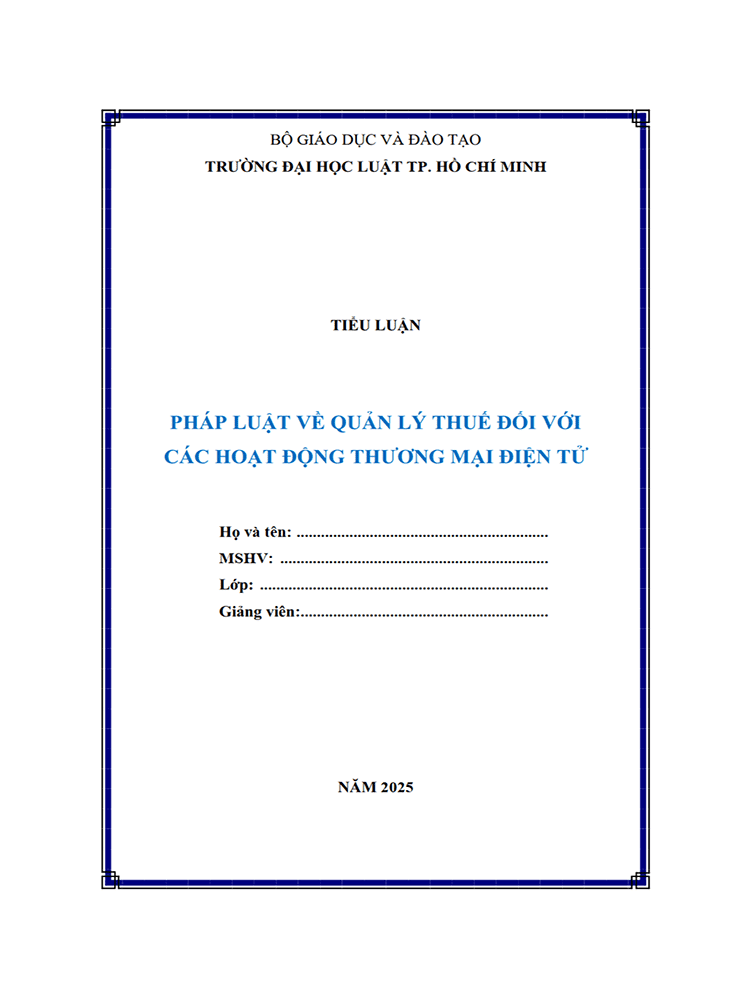 phap luat ve quan ly thue doi voi cac hoat dong thuong mai dien tu 1
