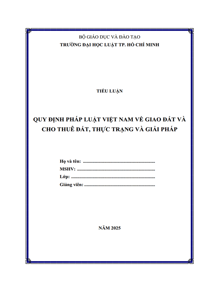 quy dinh phap luat viet nam ve giao dat va cho thue dat thuc trang va giai phap 1