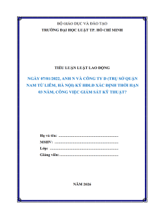 B1095-Tiểu luận 2026 (ULAW)-Bài tập Luật Lao động