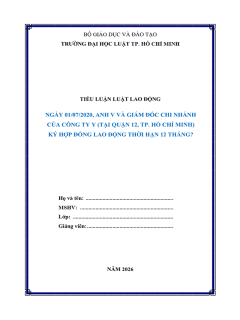 B1096-Tiểu luận 2026 (ULAW)-Bài tập Luật Lao động