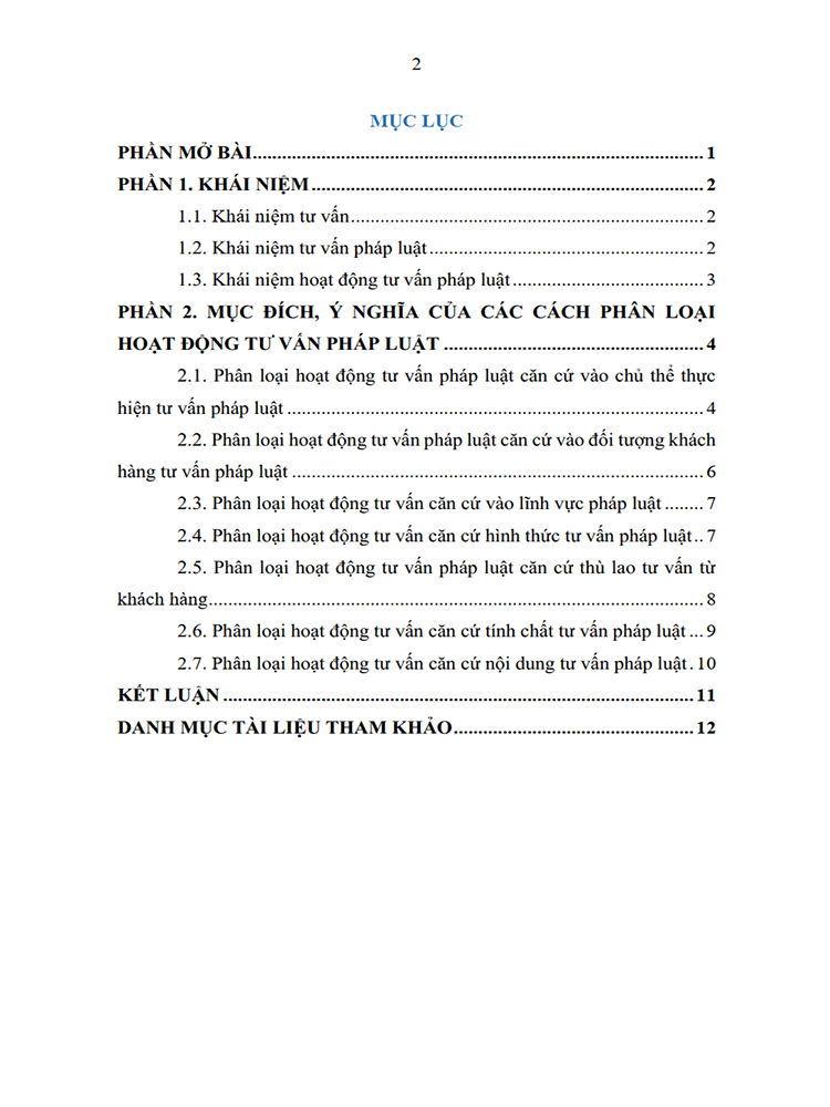 phan tich muc dich y nghia cua cac cach phan loai hoat dong tu van phap luat 2