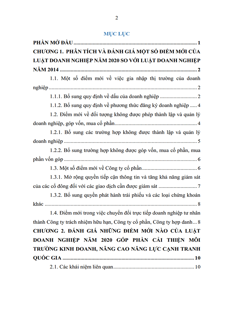 phan tich va danh gia mot so diem moi cua luat doanh nghiep gop phan cai thien moi truong kinh doanh nang luc canh tranh quoc gia 2