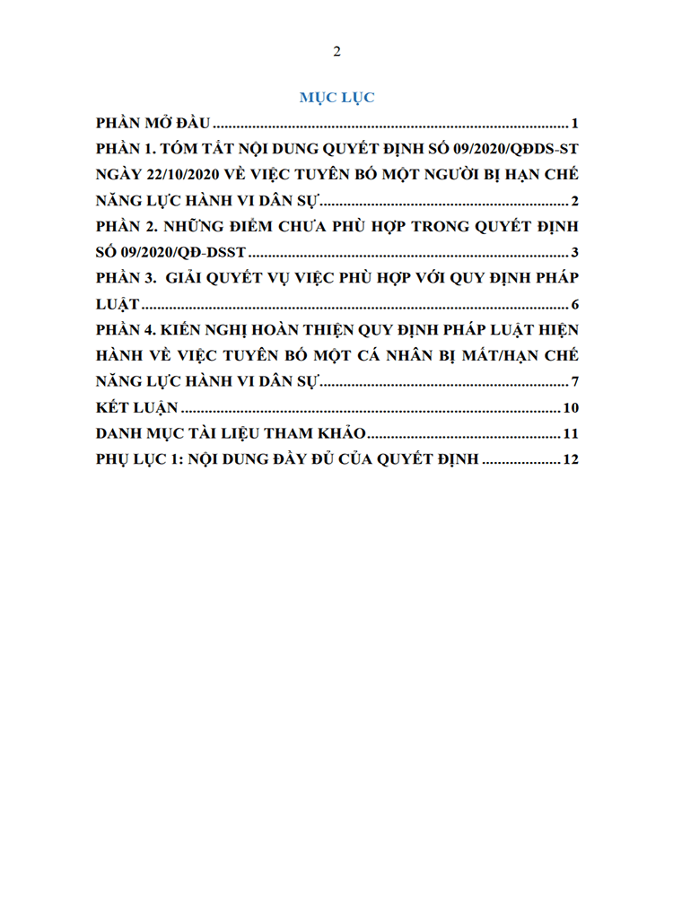 suu tam quyet dinh tuyen bo mot ca nhan mat nang luc hanh vi dan su ma giai quyet chua phu hop voi quy dinh cua phap luat 2