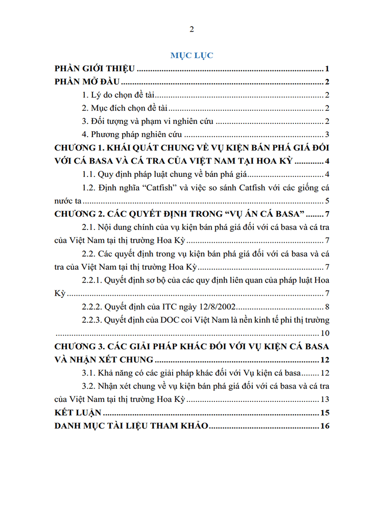 vu kien ban pha gia doi voi ca basa va ca tra cua viet nam tai thi truong hoa ky 2